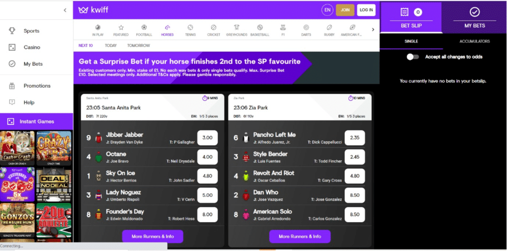 Kwiff are a racing focused bookmaker that offer excellent odds